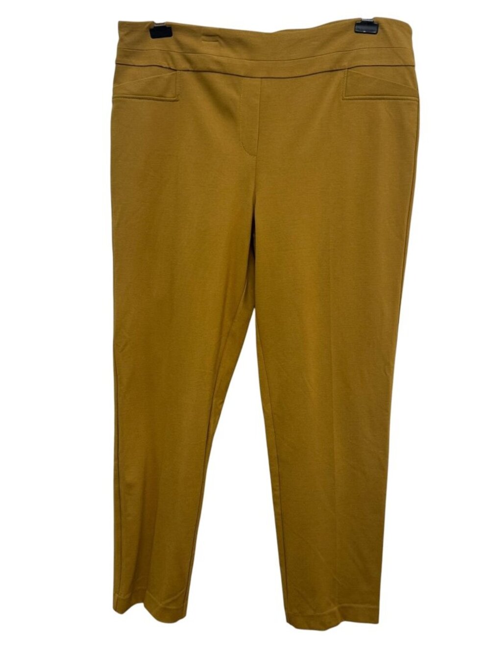 ZAC & RACHEL Womens Stretch Pants Plus Size 2X Golden Brown Pull On Slim Ponte